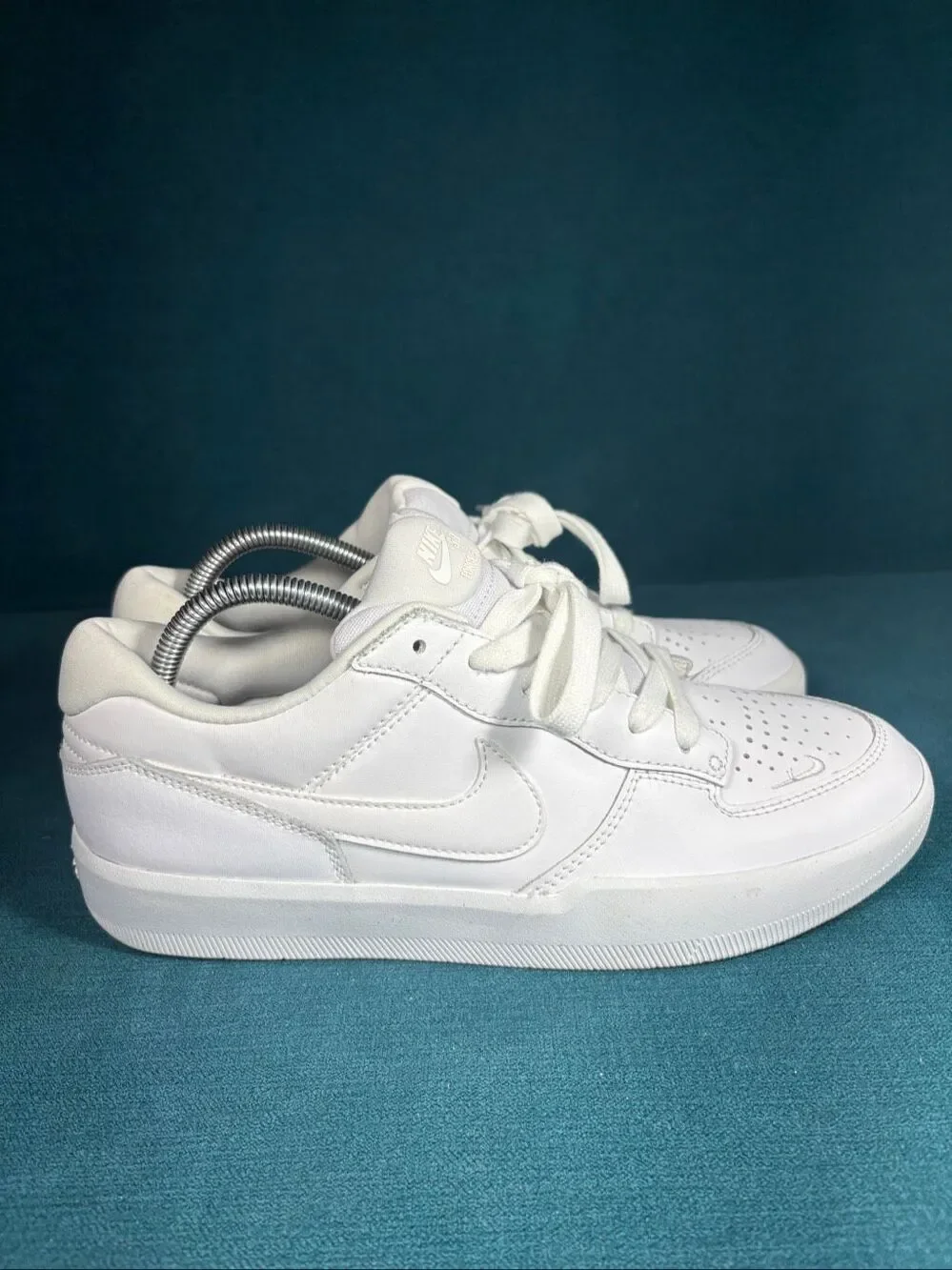 Nike SB Force 58 Triple White Skate Shoes Men's Size 8.5 DH7505-100